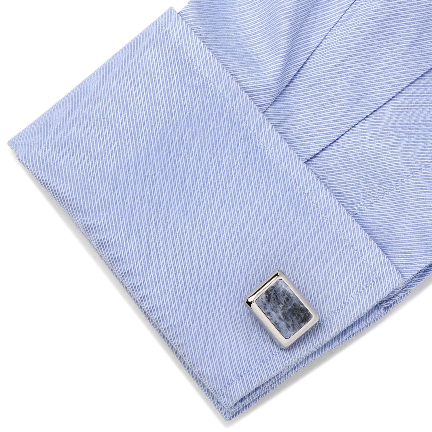 Silver and Sodalite JFK Presidential Cufflinks - SARTORO512