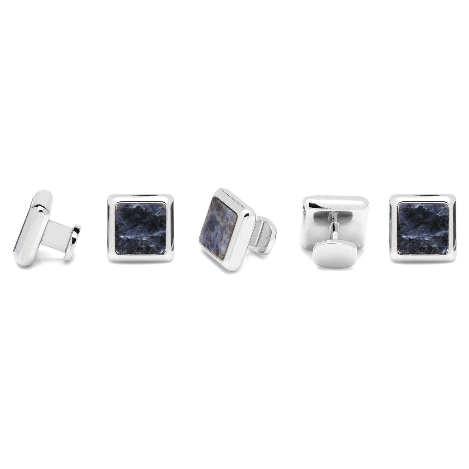 Silver and Sodalite JFK Presidential Studs - SARTORO760