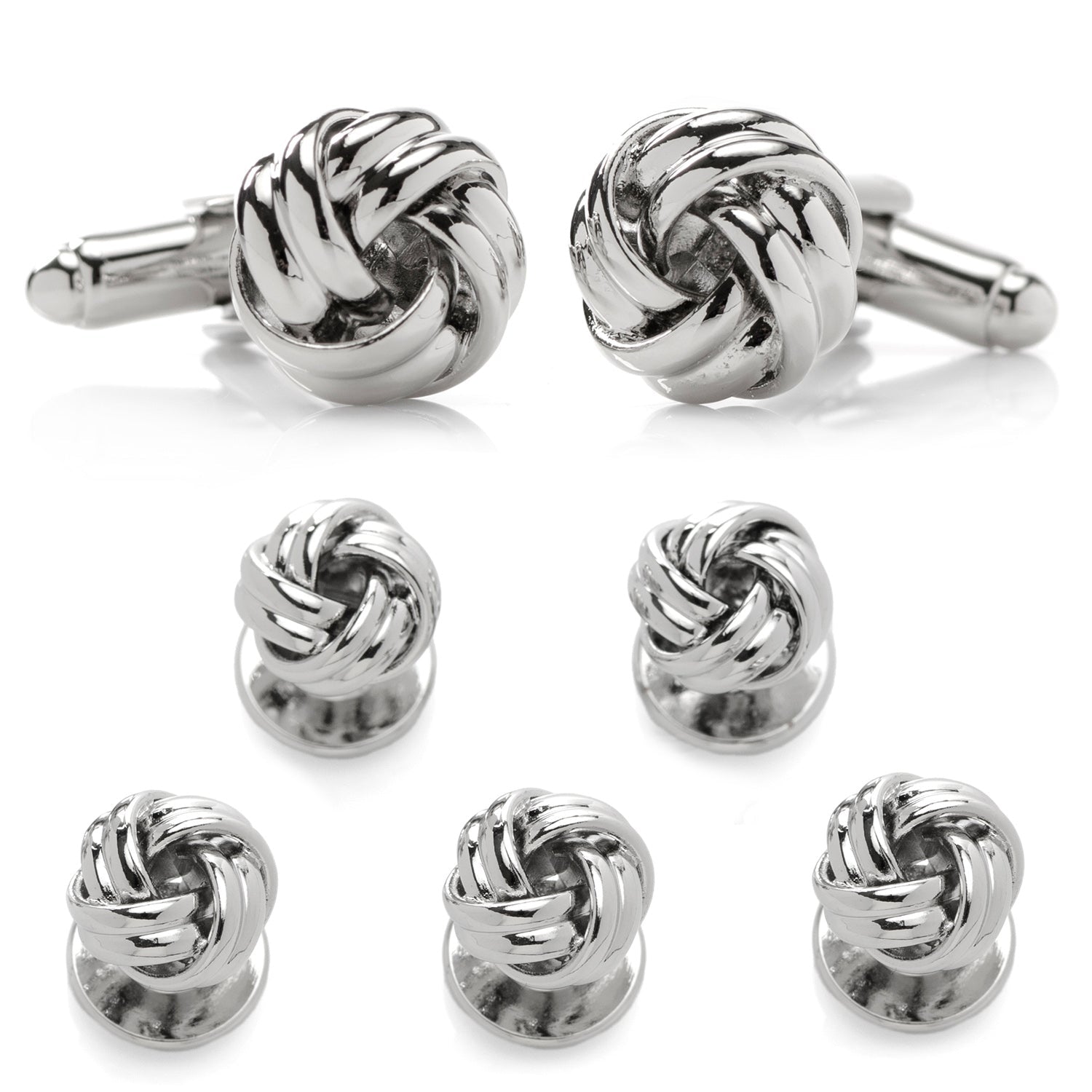 Silver Knot 5-Stud Set360