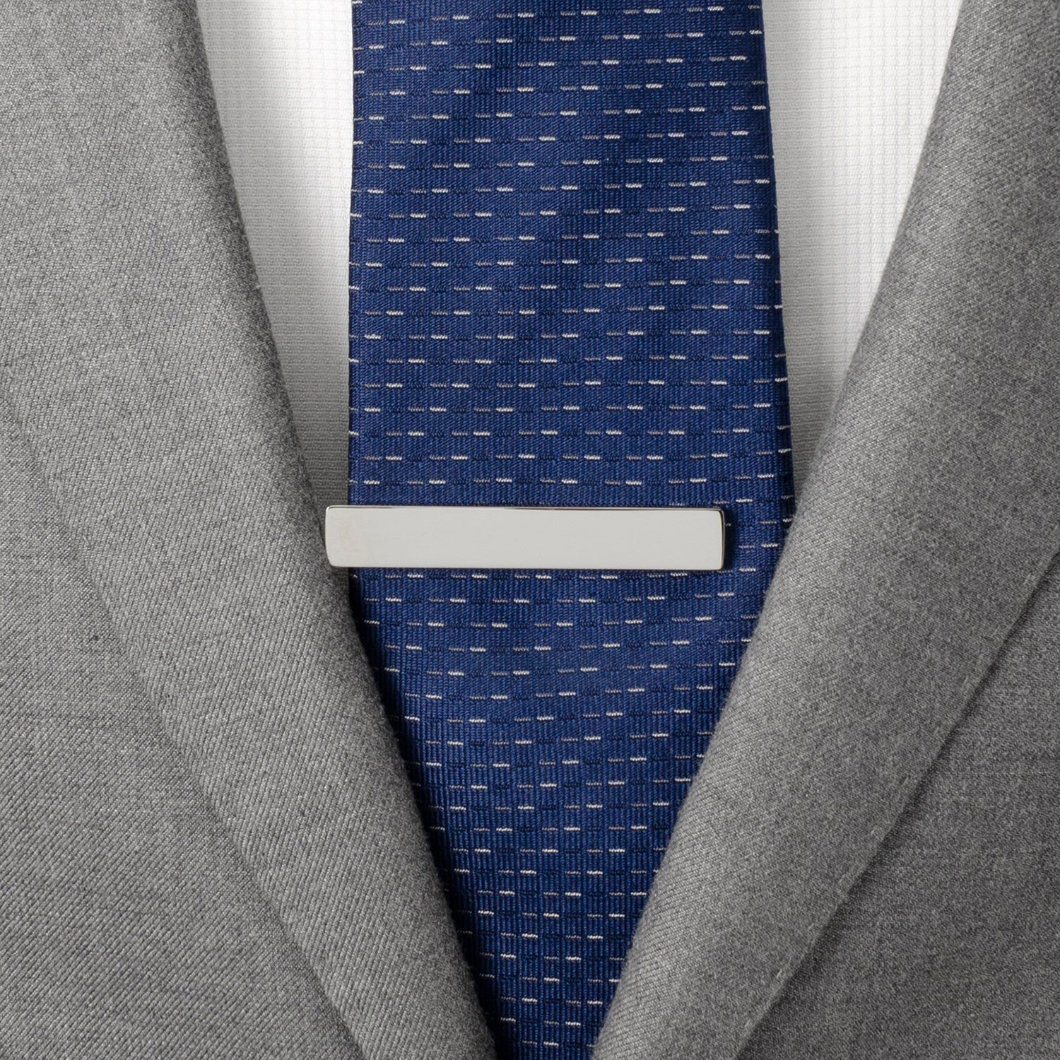 Silver Stainless Steel Engravable Tie Clip - SARTORO364