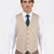 Simply Taupe Linen Blend Vest - SARTORO