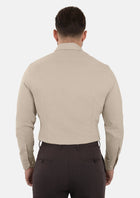 Simply Taupe Linen Shirt - SARTORO291