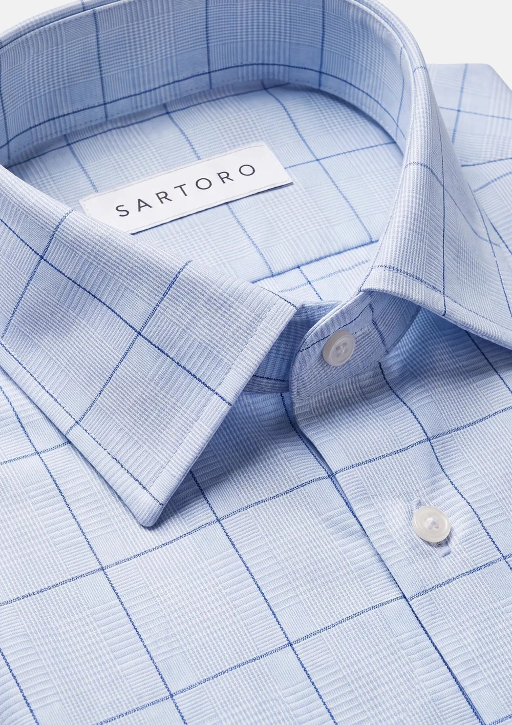 Sky Blue Glen Check Shirt389