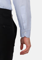 Sky Blue Herring Bone Shirt - SARTORO409