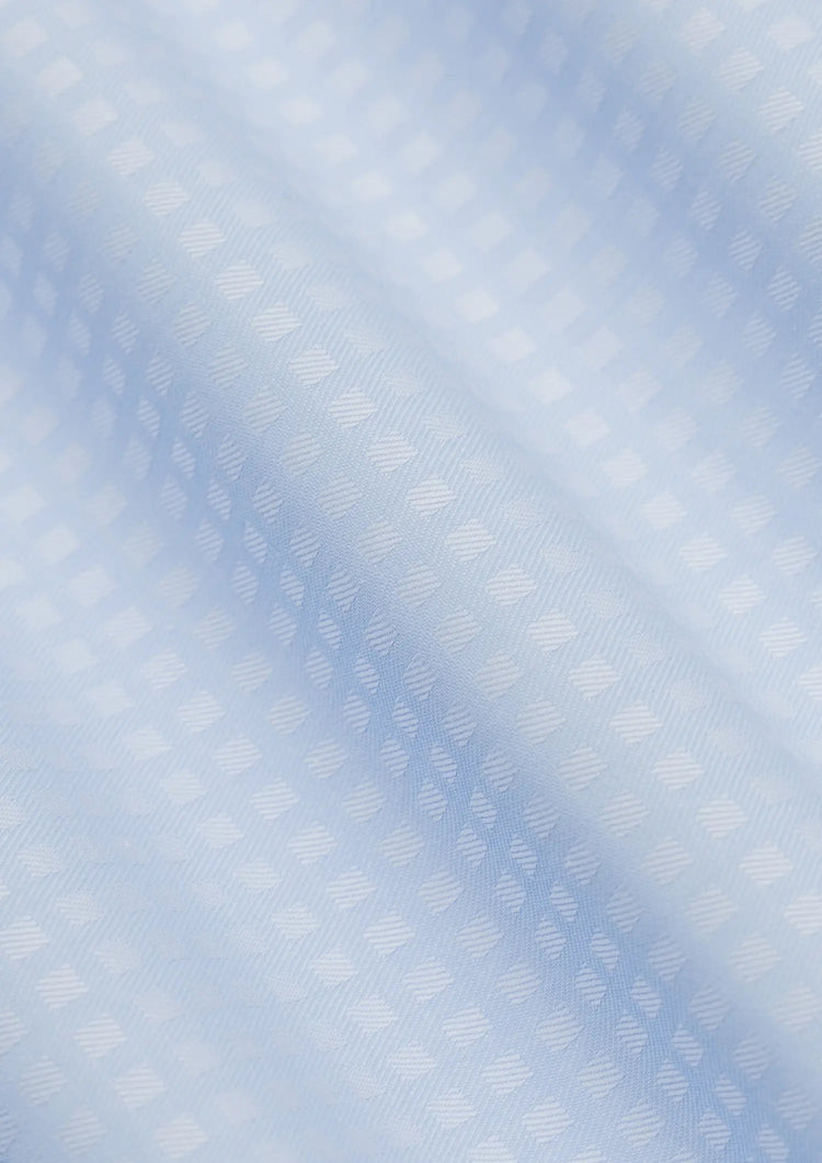 Sky Blue Microcheck Shirt - SARTORO