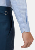 Sky Blue Microcheck Shirt - SARTORO