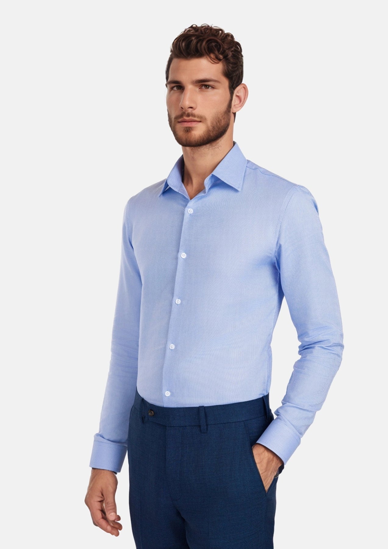 Sky Blue Oxford Shirt - SARTORO