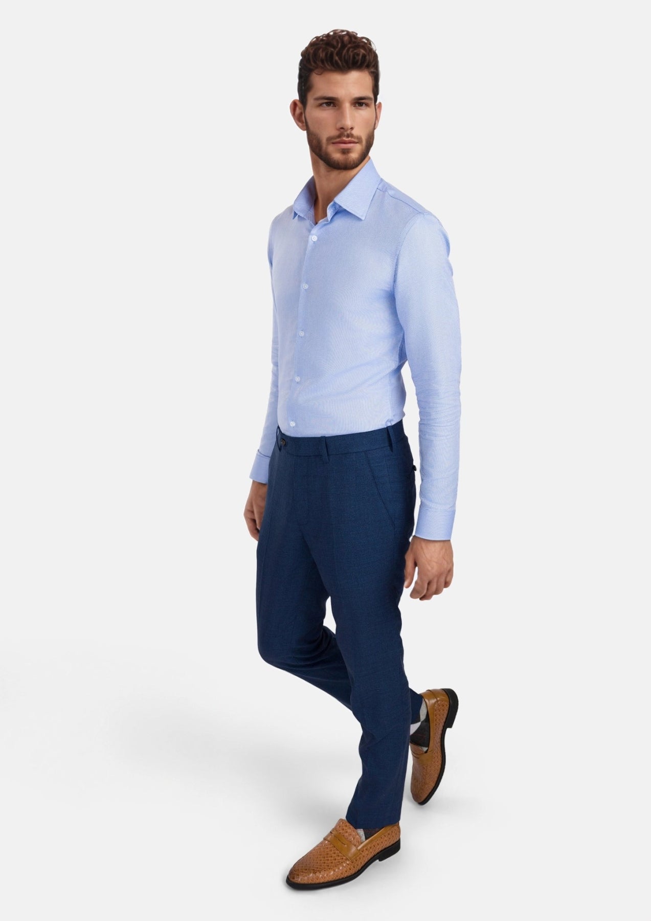 Sky Blue Oxford Shirt - SARTORO