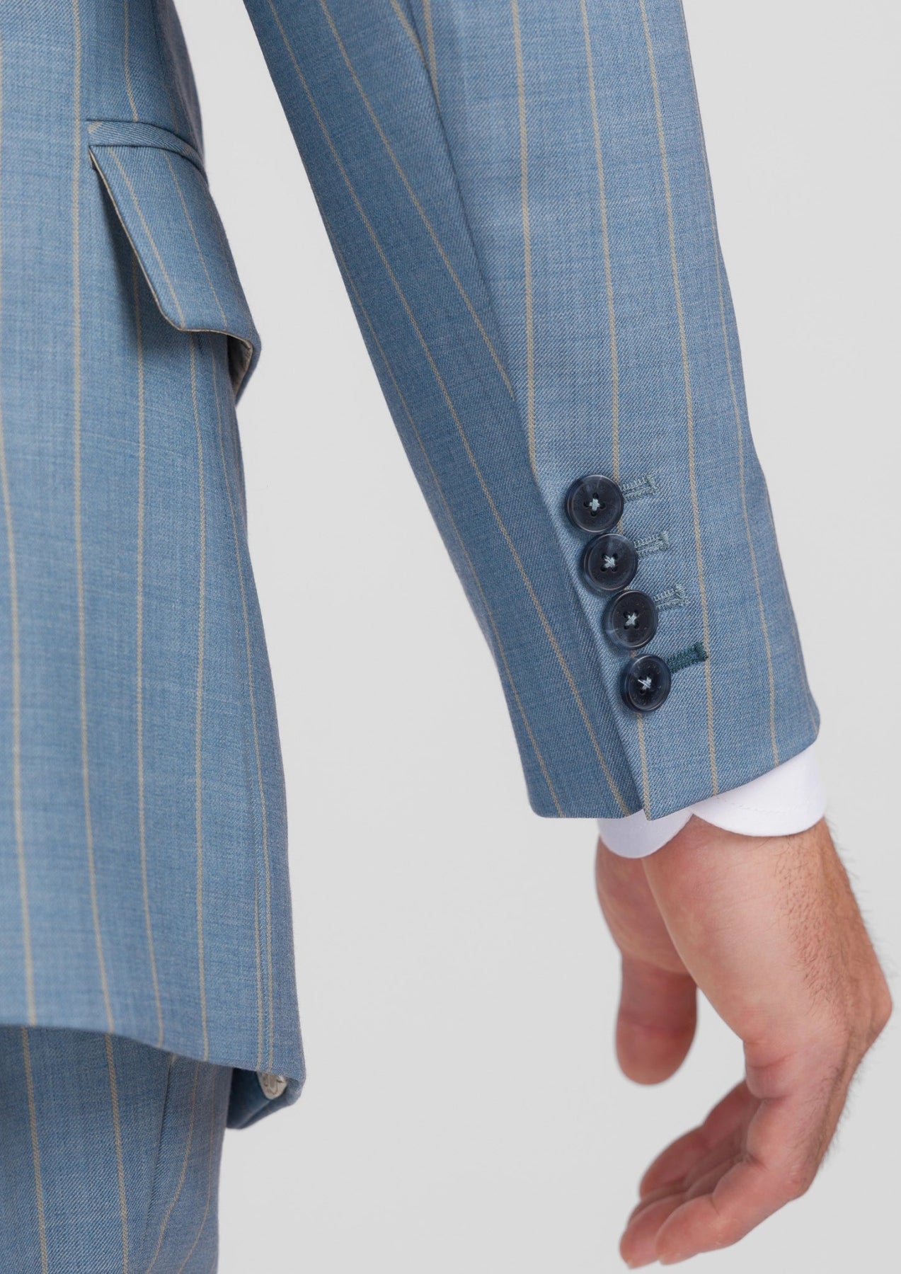 Sky Blue Pinstripe Ellis Jacket - SARTORO