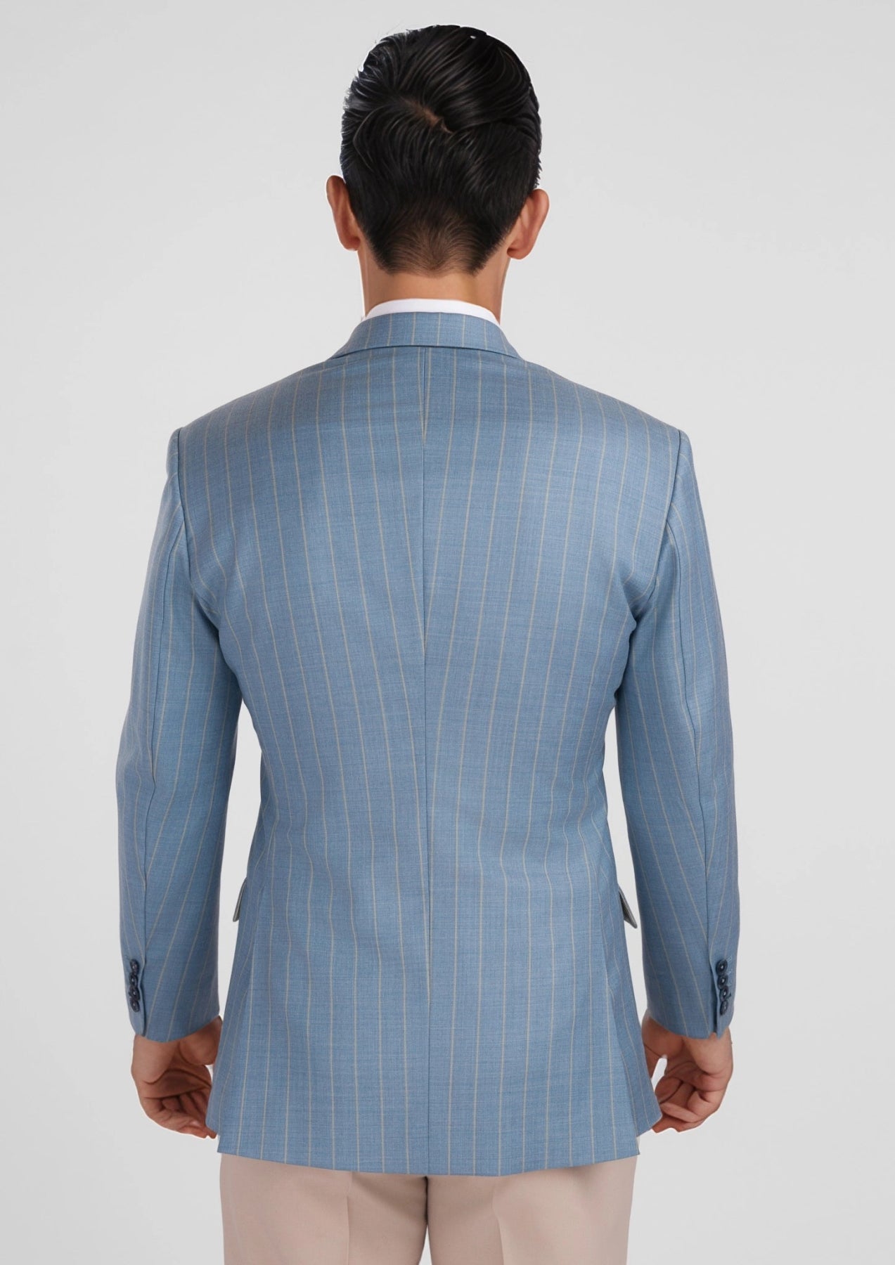 Sky Blue Pinstripe Ellis Jacket - SARTORO