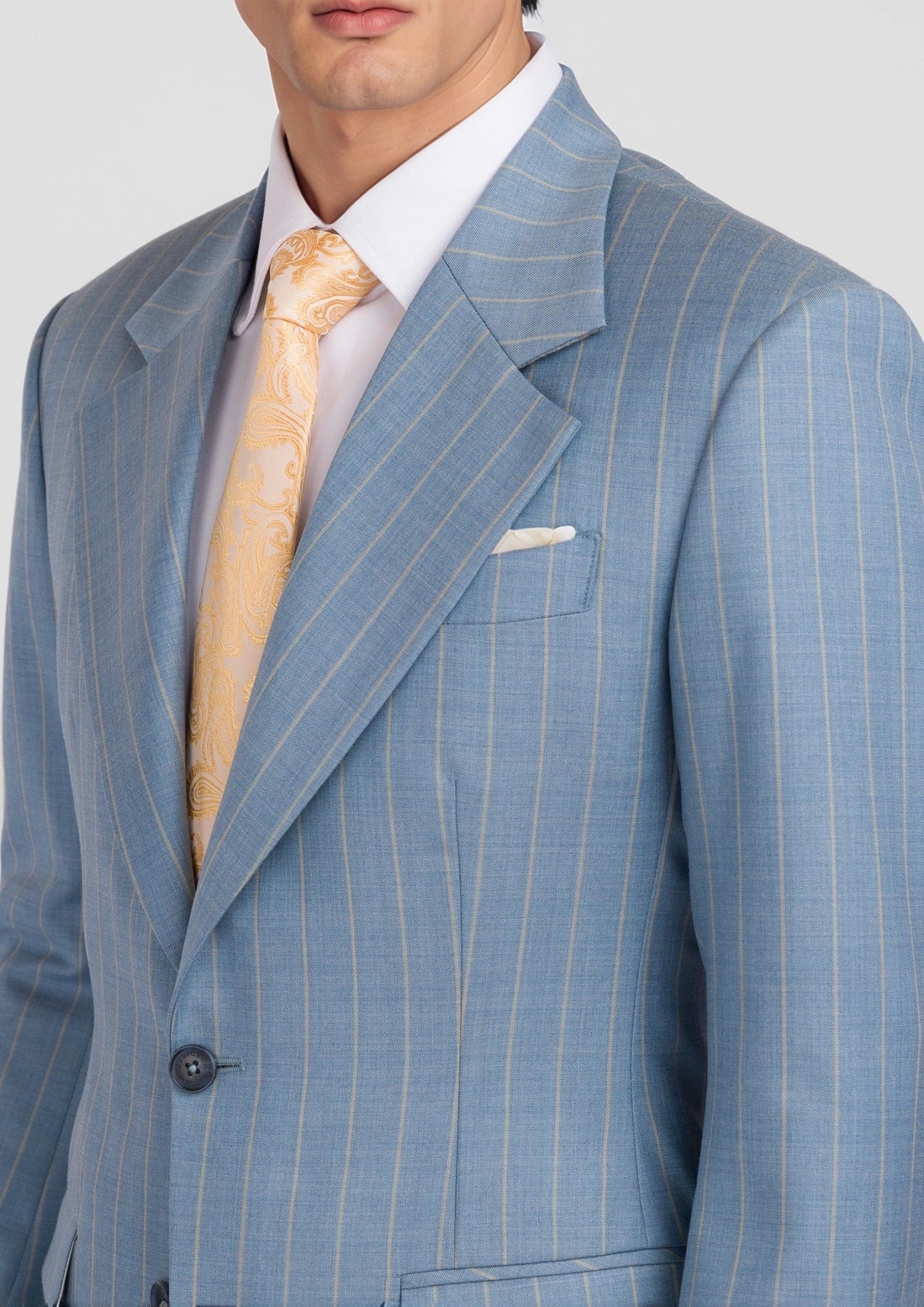 Sky Blue Pinstripe Ellis Jacket - SARTORO