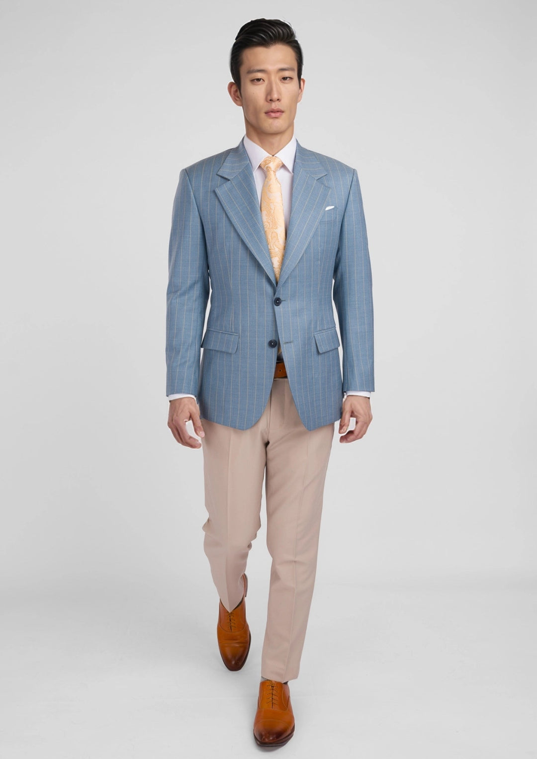 Sky Blue Pinstripe Ellis Jacket - SARTORO