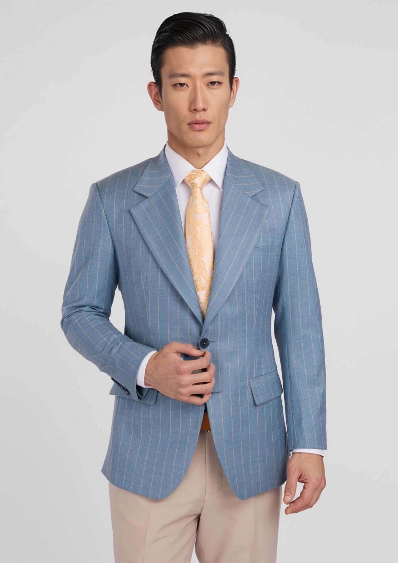 Sky Blue Pinstripe Ellis Jacket