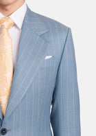 Sky Blue Pinstripe Ellis Jacket - SARTORO781