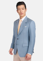 Sky Blue Pinstripe Ellis Jacket - SARTORO423