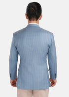 Sky Blue Pinstripe Ellis Jacket - SARTORO618