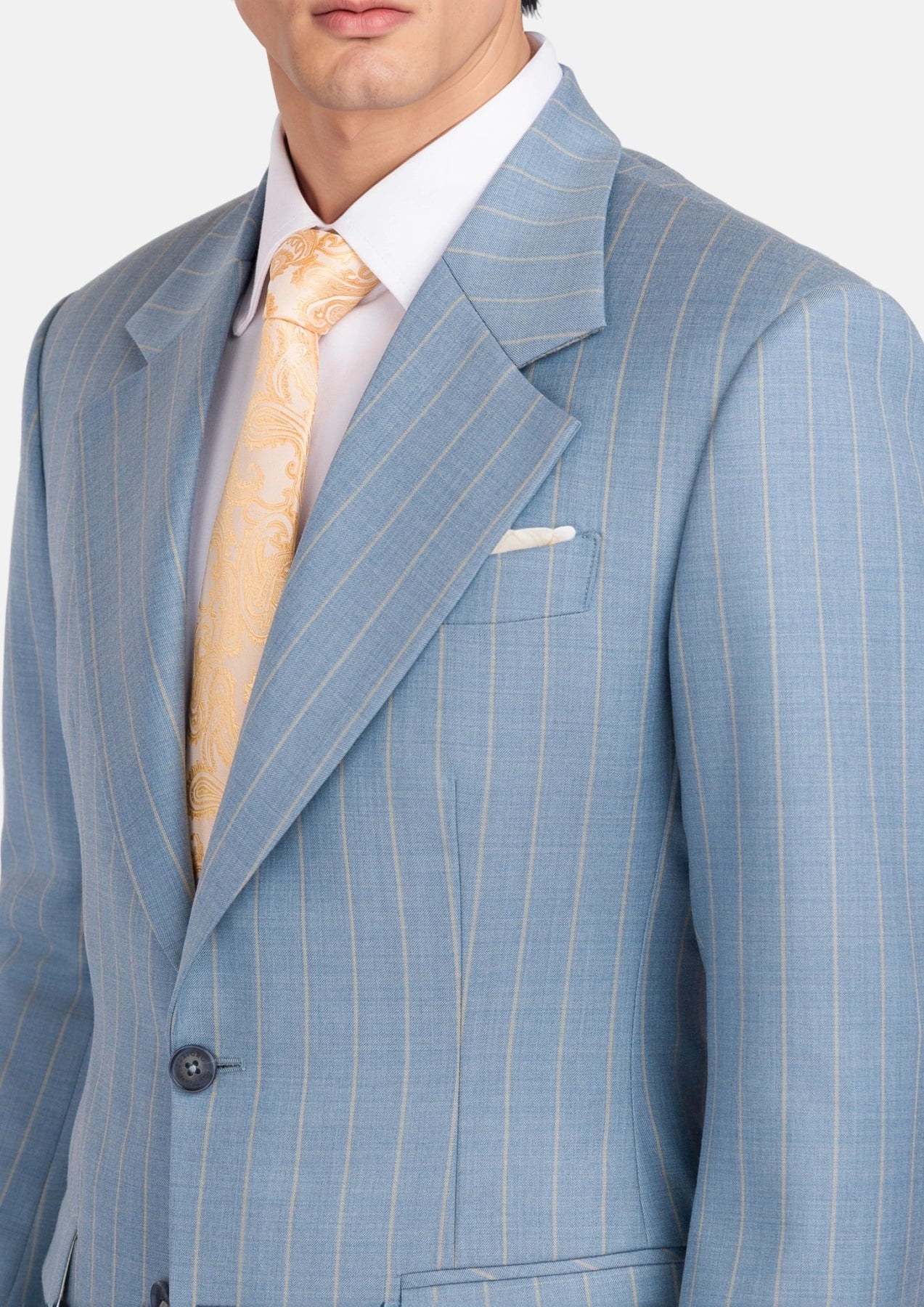 Sky Blue Pinstripe Ellis Jacket - SARTORO