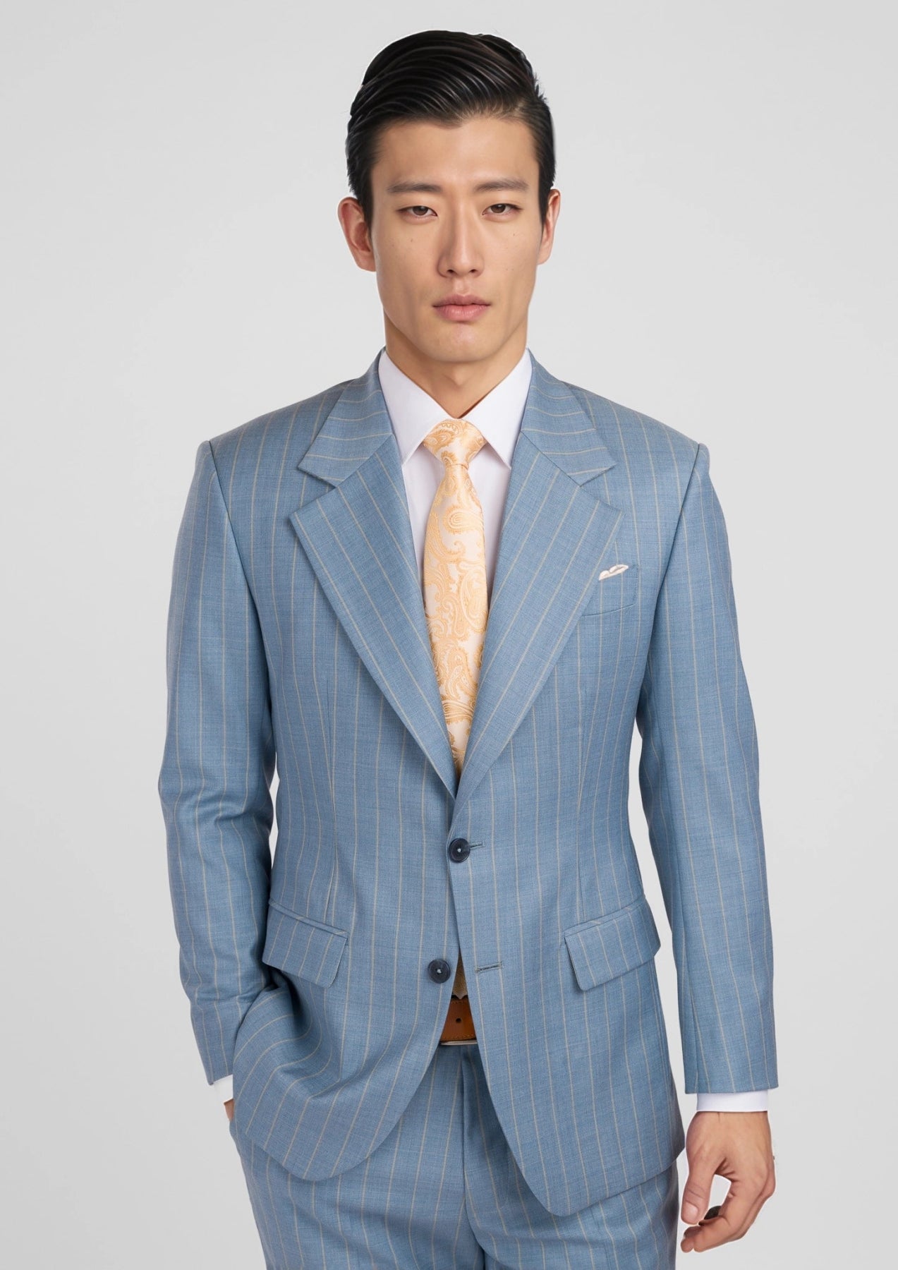 Sky Blue Pinstripe Ellis Suit