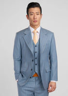 Sky Blue Pinstripe Ellis Suit - SARTORO490
