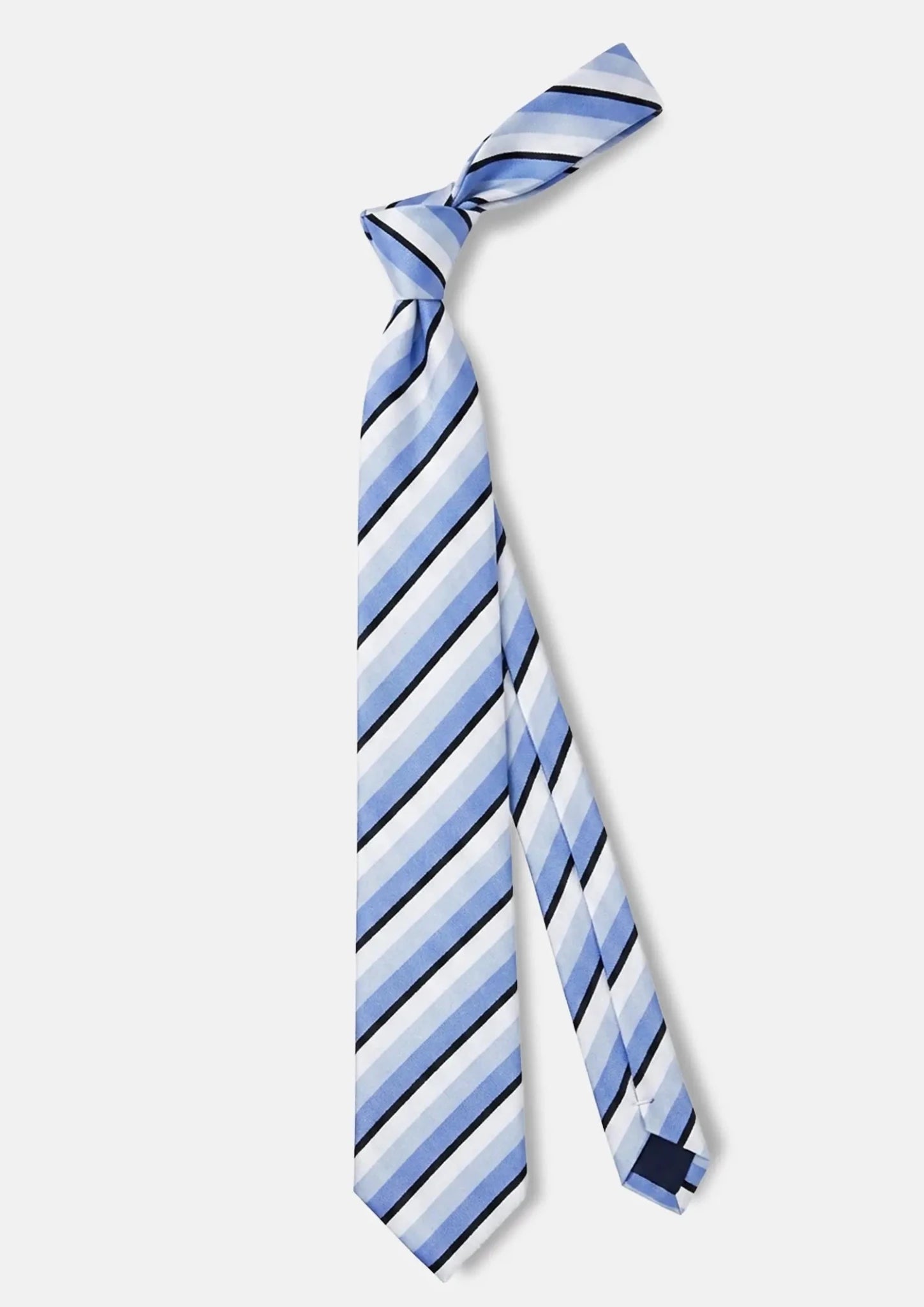 Sky Blue Triple Stripe Tie - SARTORO293