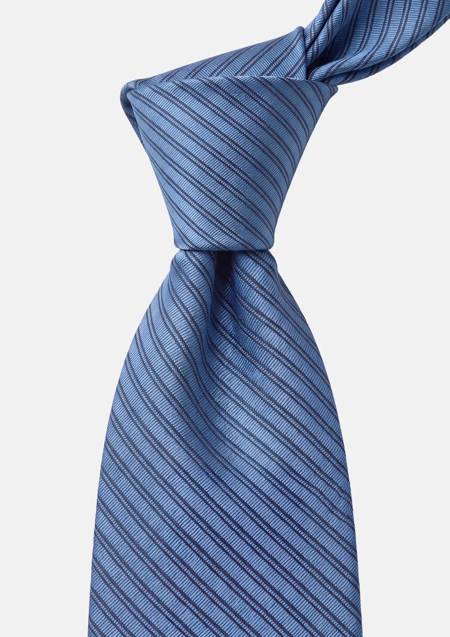 Slate Blue Ribbed Stripe Tie - SARTORO180