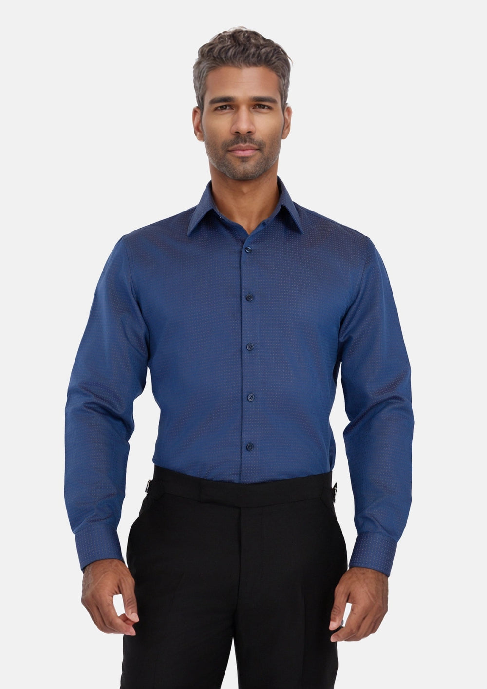 Royal Blue Dobby Dot Shirt41