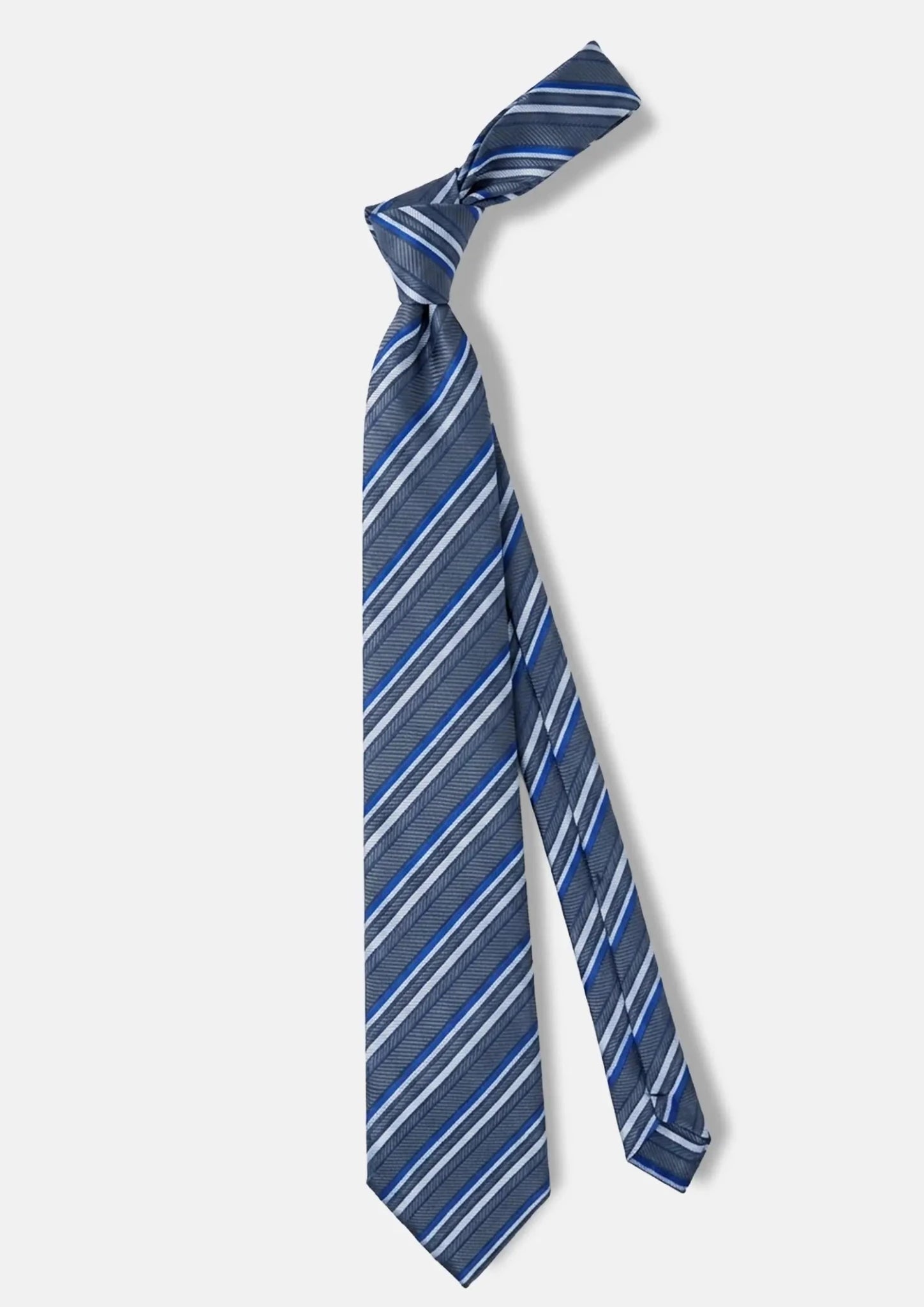 Slate Blue Stripe Tie - SARTORO175