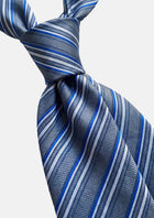 Slate Blue Stripe Tie - SARTORO606