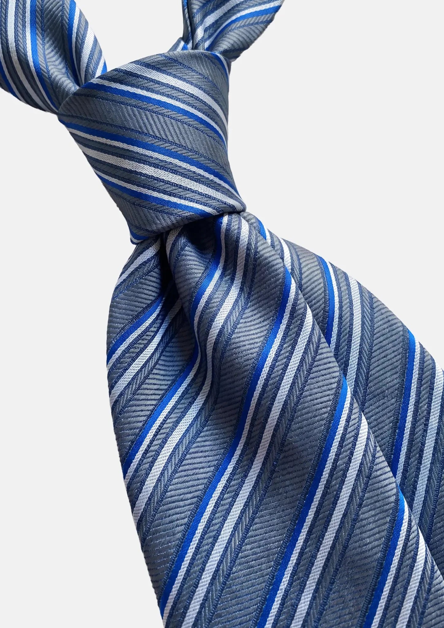 Slate Blue Stripe Tie - SARTORO584