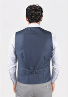 Slate Grey Twill Vest - SARTORO963