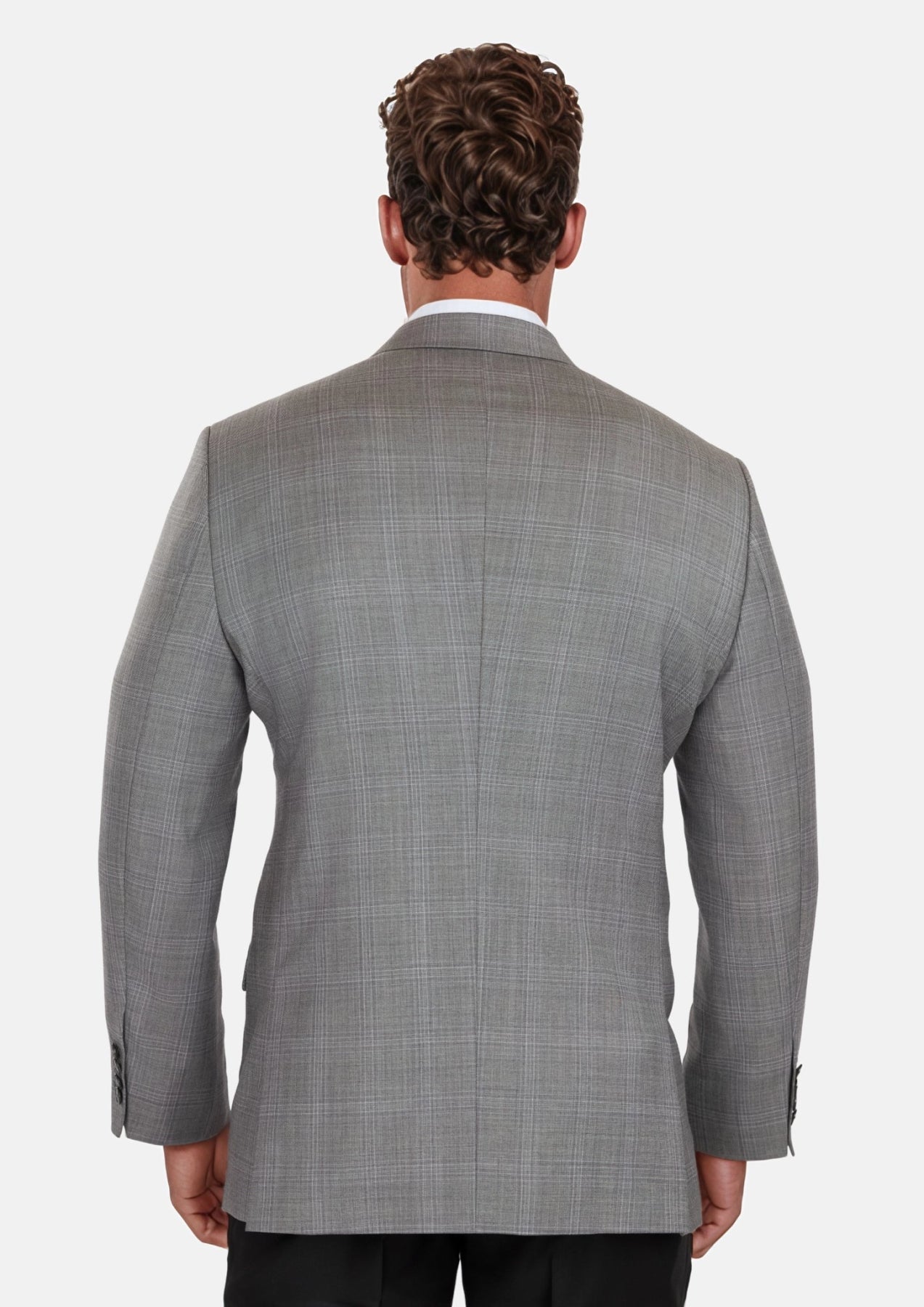 Smoke Grey Checked Astor Jacket - SARTORO