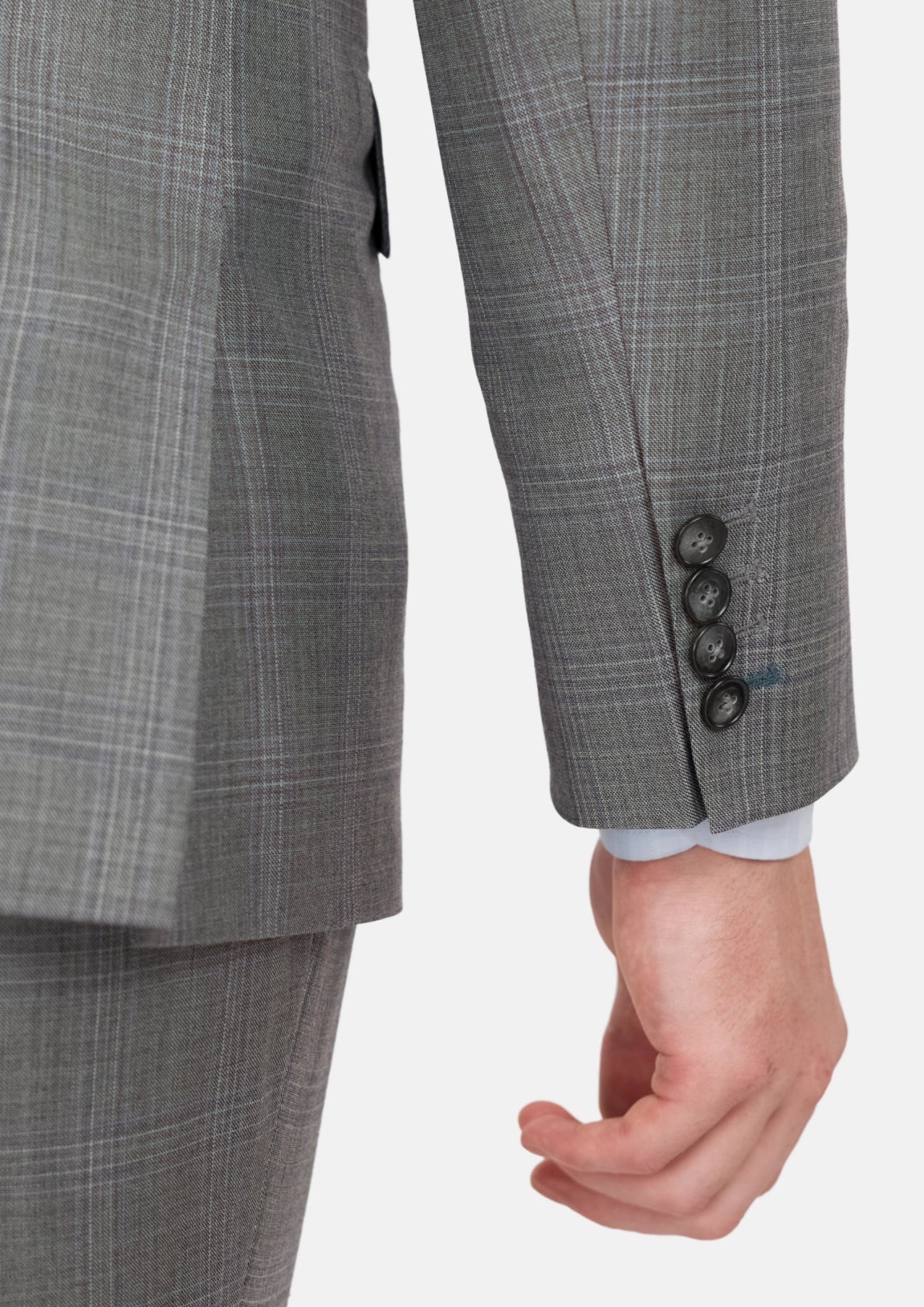 Smoke Grey Checked Astor Jacket - SARTORO