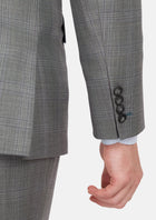 Smoke Grey Checked Astor Jacket - SARTORO738