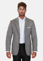 Smoke Grey Checked Astor Jacket - SARTORO251