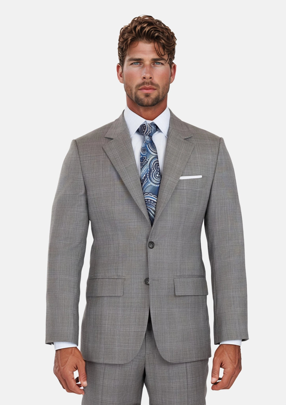 Smoke Grey Checked Suit903