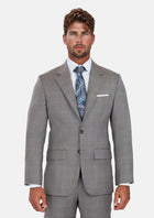 Smoke Grey Checked Astor Suit - SARTORO511