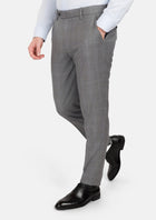 Smoke Grey Checked Pants - SARTORO505