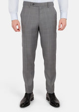 Smoke Grey Checked Pants - SARTORO