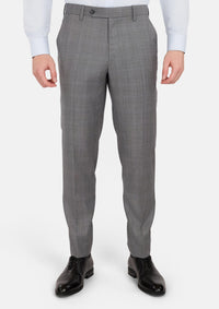 Smoke Grey Checked Pants - SARTORO