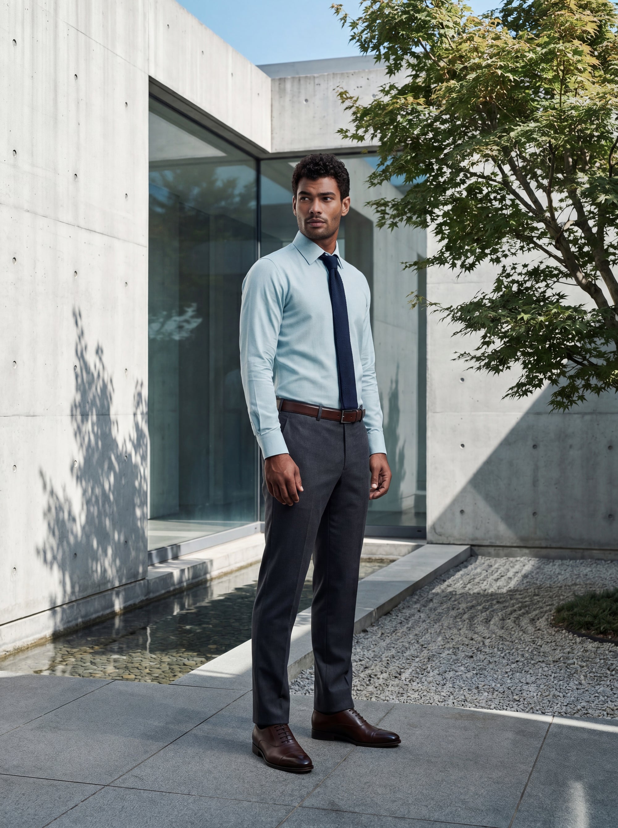 soft-green-houndstooth-shirt-minimalist-courtyard314