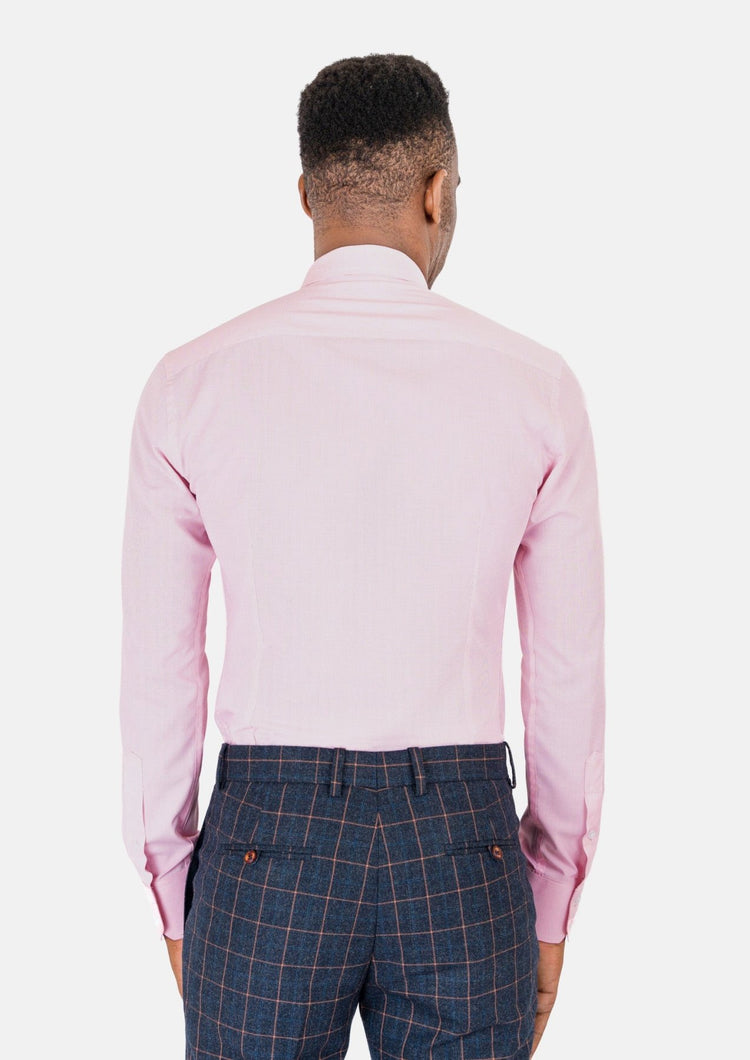 Soft Pink End On End Shirt - SARTORO575