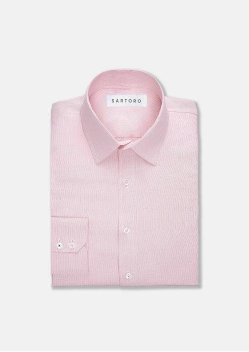 Soft Pink End On End Shirt - SARTORO