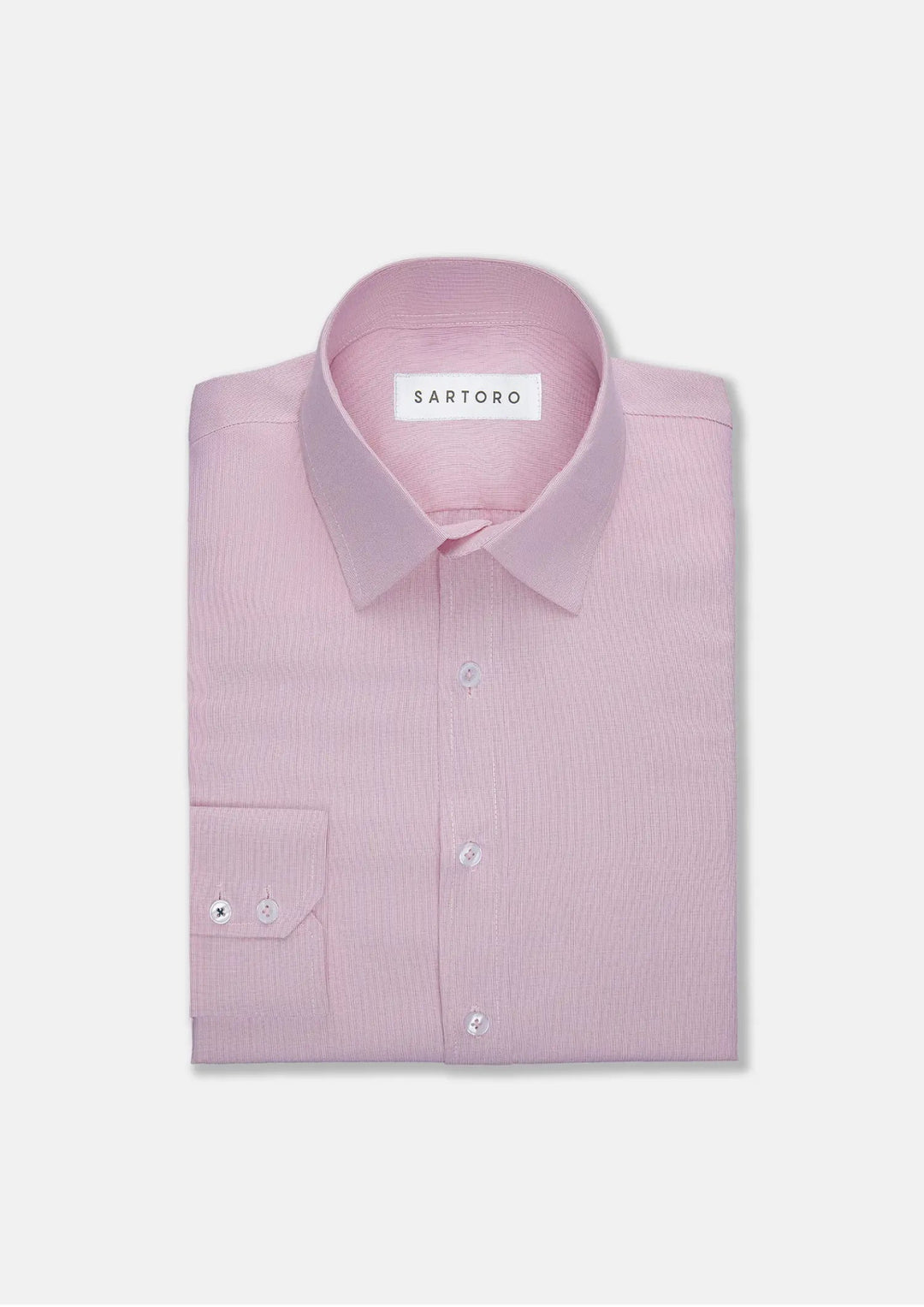 Soft Pink End On End Shirt - SARTORO