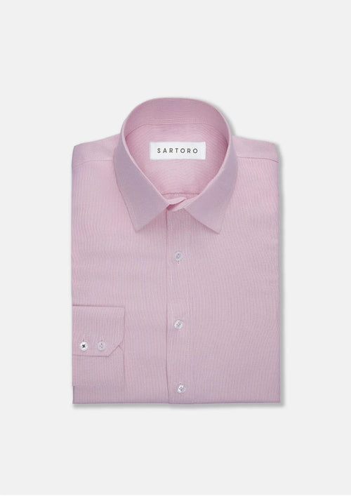 Soft Pink End On End Shirt - SARTORO