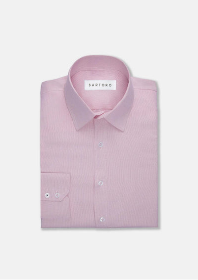 Soft Pink End On End Shirt - SARTORO