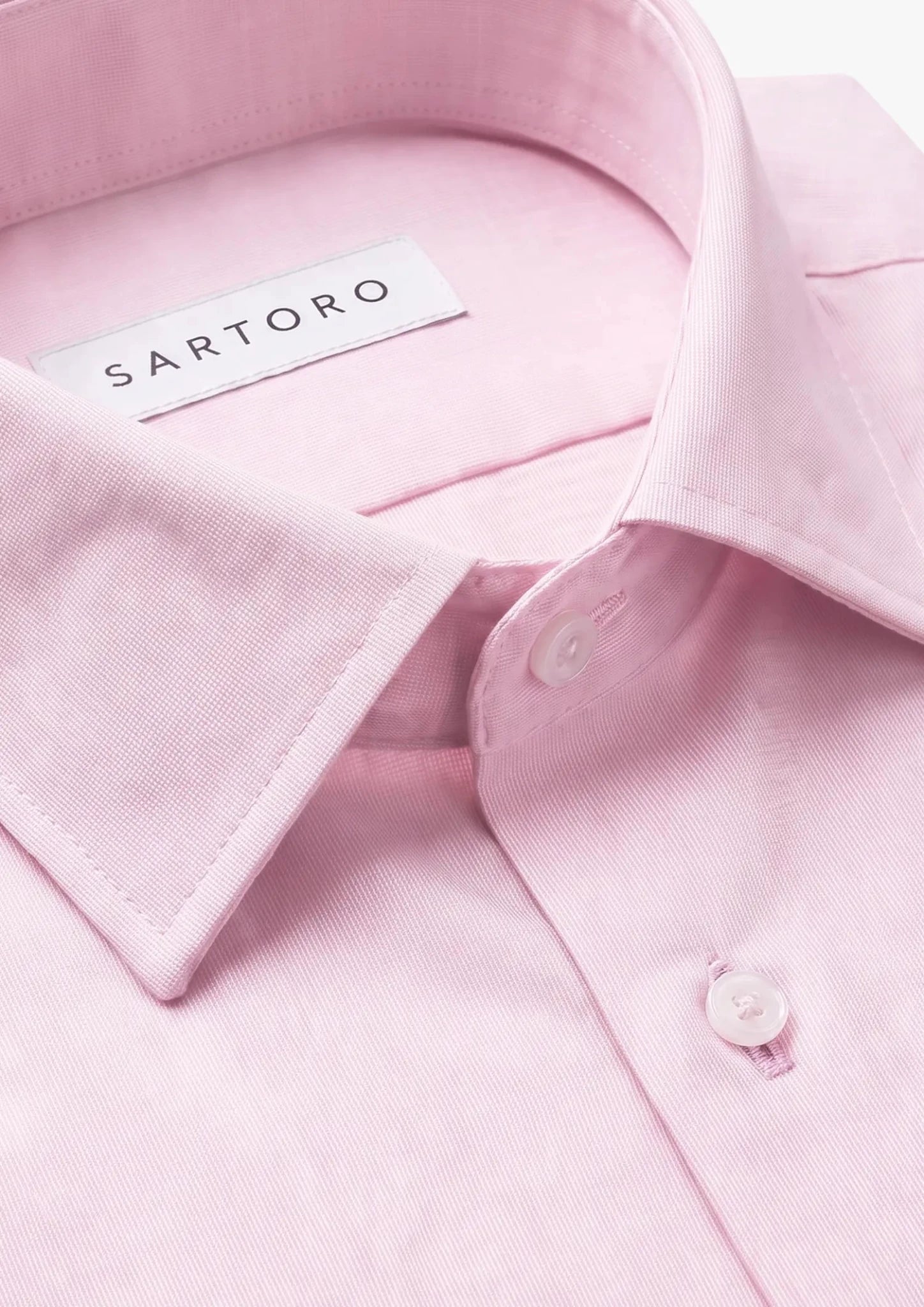 Soft Pink End On End Shirt - SARTORO977