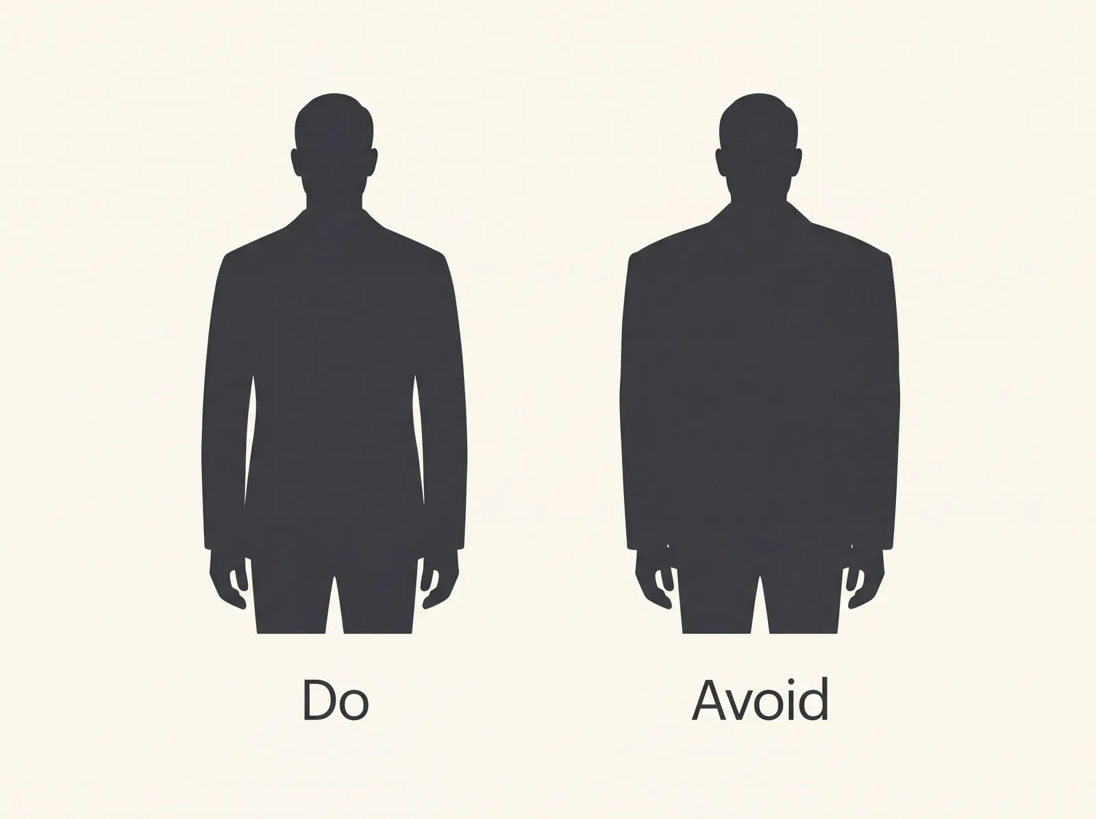A soft natural-shoulder jacket compared with a heavily padded boxy jacket