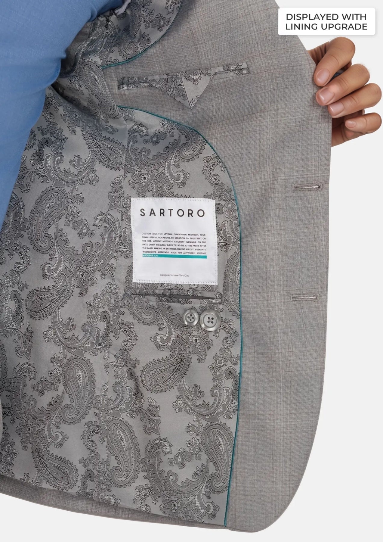 Spanish Grey Checked Astor Suit