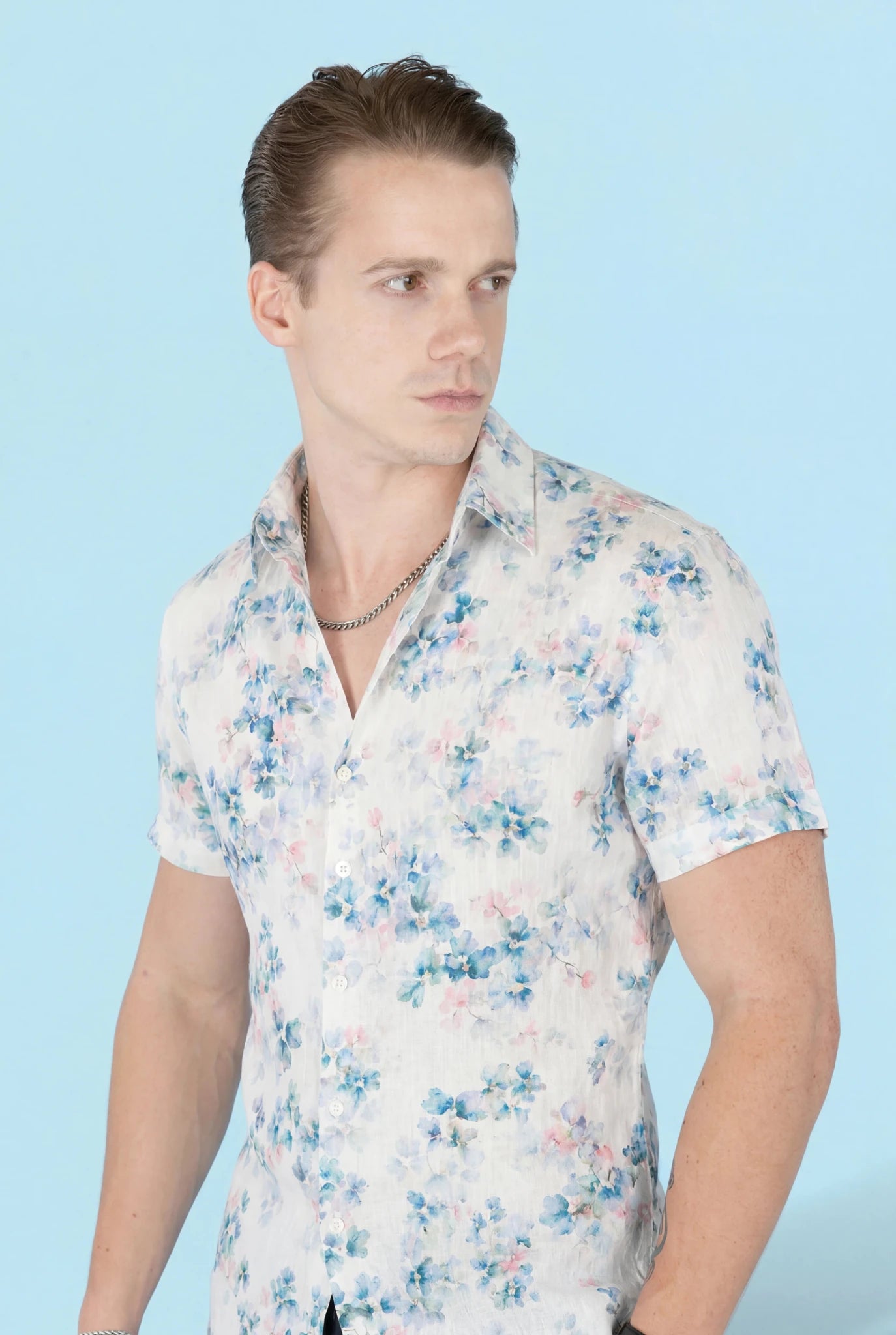 Spring Leaf Silk Shirt - SARTORO981