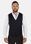Spruce Blue Flannel Windowpane Vest